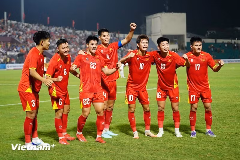 C'est la sixième participation consécutive de l'équipe U23 du Vietnam à la phase finale de la Coupe d'Asie U23. Photo: VNA