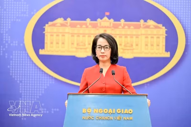 La porte-parole du ministère vietnamien des Affaires étrangères, Pham Thu Hang. Photo : VNA.