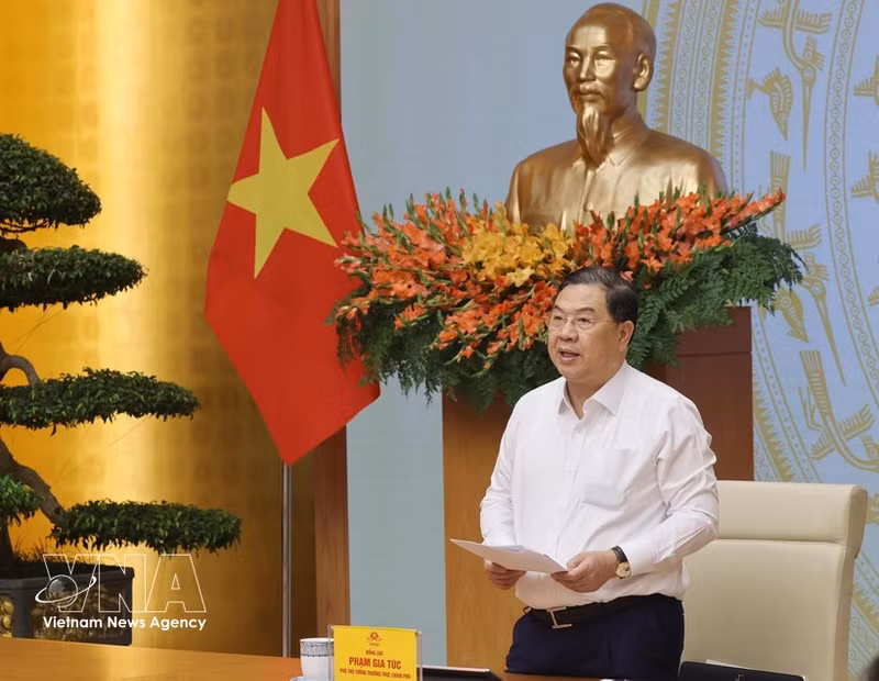 Le vice-Premier ministre permanent Pham Gia Tuc, président du Comité national pour l’APEC 2027. Photo : VNA.