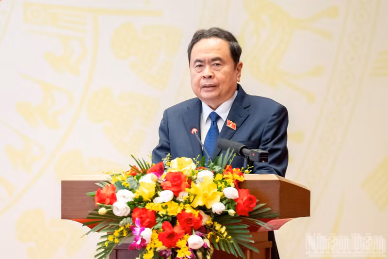 Le président de l'Assemblée nationale, Tran Thanh Man, préside la Conférence de bilan sur le travail de prévention et de lutte contre la corruption, le gaspillage et les phénomènes négatifs