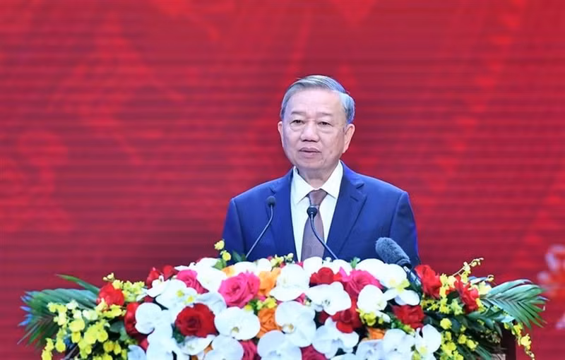 Le secrétaire général du Parti communiste du Vietnam, To Lam. Photo : VNA. 