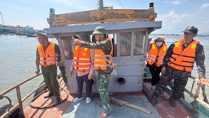 Les forces compétentes de Hô Chi Minh-Ville surveillent strictement les navires de pêche ne remplissant pas les conditions requises pour prendre la mer. Photo : VNA/CVN.