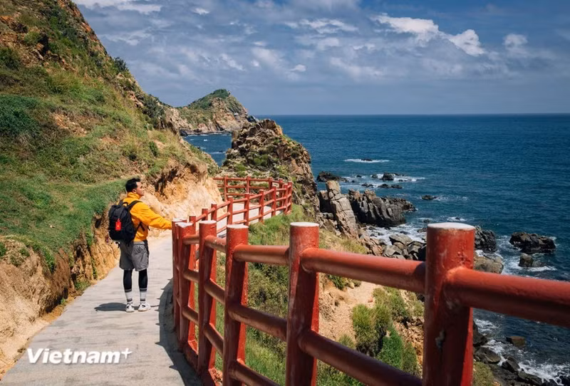 Chemin de côte sur l'île de Ky Co Eo Gio, située dans le quartier de Quy Nhon Dong, province de Gia Lai. Photo d'illustration : Vietnam+
