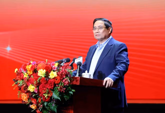 Le Premier ministre Pham Minh Chinh lors du Congrès. Photo. VNA