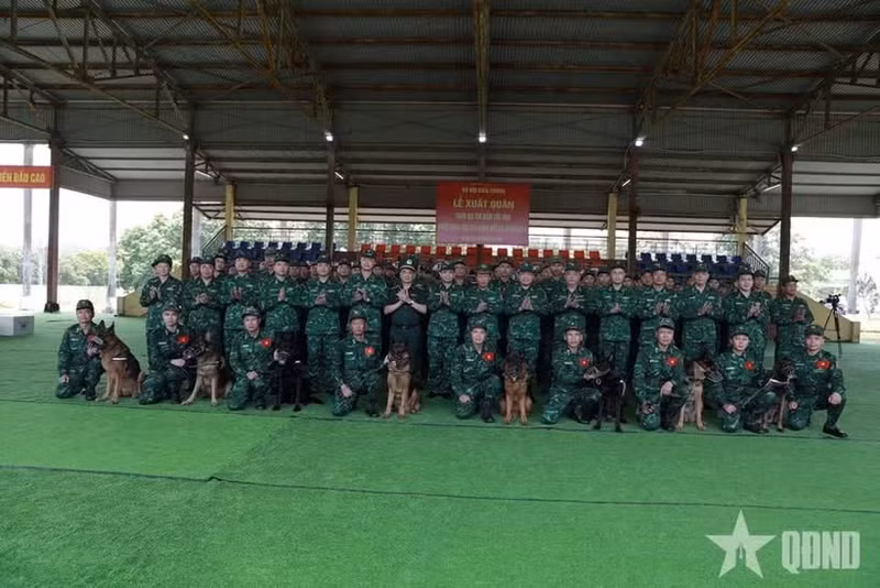 Le Vietnam envoie au Venezuela un contingent de 82 cadres et soldats, accompagné de moyens et de matériel de secours, afin de participer aux opérations de recherche et de sauvetage et d’apporter son soutien aux efforts de gestion des conséquences des séismes. Les gardes-frontières y contribuent avec une équipe cynophile de recherche et de sauvetage composée de 10 cadres et soldats et de huit chiens spécialement entraînés. Photo : VNA.