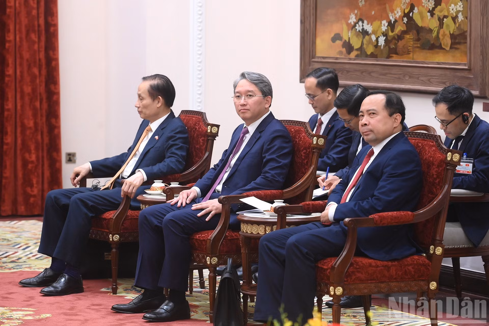 Des délégués vietnamiens lors de la rencontre. Photo : NDEL
