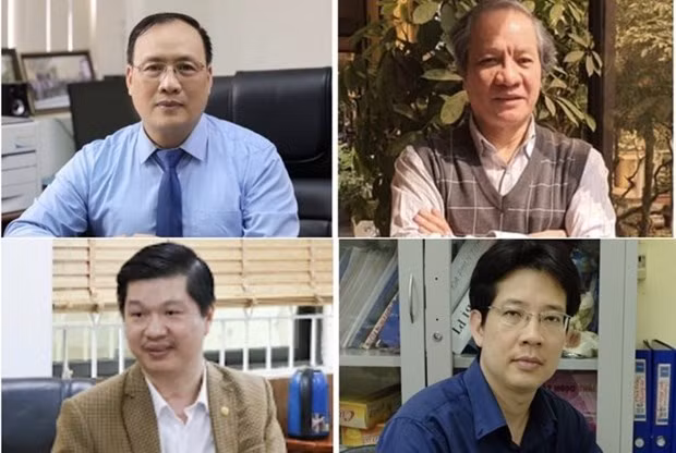 Le Professeur et Docteur en sciences Nguyên Dinh Duc, le Professeur et Docteur Pham Hung Viêt, le Professeur associé et Docteur Lê Hoàng Son, et le Professeur associé et Docteur Tu Binh Minh. Photo: laodong 