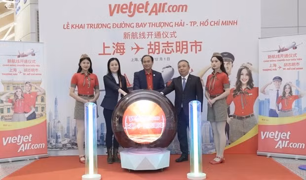 Vietjet inaugure la ligne directe Ho Chi Minh-Ville-Shanghai