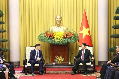 Lors de la réception. Photo : VNA. 