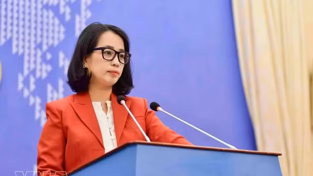 La porte-parole du ministère vietnamien des Affaires étrangères, Pham Thu Hang. Photo : VNA 