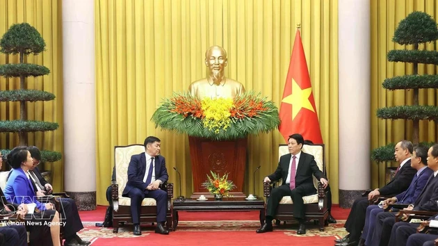 Lors de la réception. Photo : VNA. 