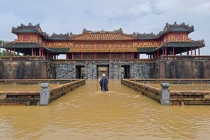 Inondations à la cité impériale de Huê. Photo : VNA.