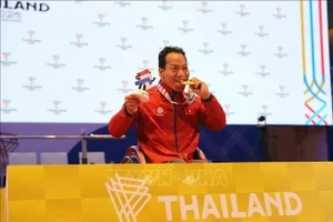 L'haltérophile vietnamien Le Van Cong (Photo : VNA)