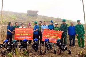 Les forces armées de Dien Bien unissent leurs efforts avec la population pour planter de nouveaux caféiers et macadamias