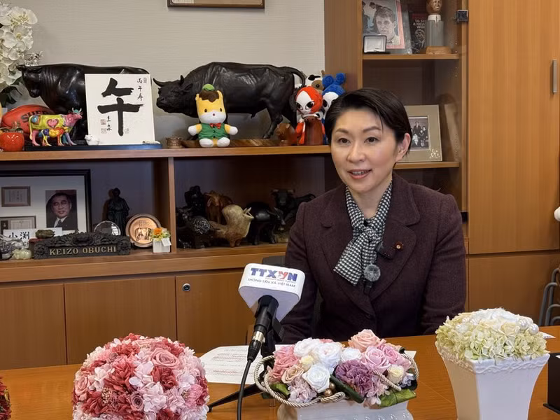 La présidente de l’Alliance parlementaire d’amitié Japon–Vietnam, Mme Obuchi Yuko. Photo : VNA.