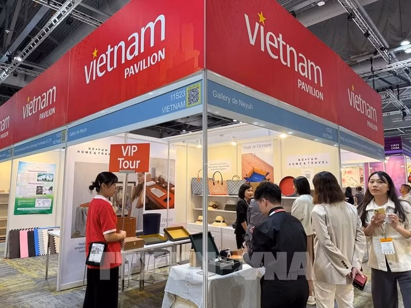 Le stand du Vietnam au Salon international des sources d’approvisionnement mondiales 2025 (Global Sources 2025). Photo : VNA.