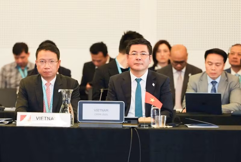 Le ministre de l'Industrie et du Commerce, Nguyên Hông Diên participe à la réunion. Photo : VNA.