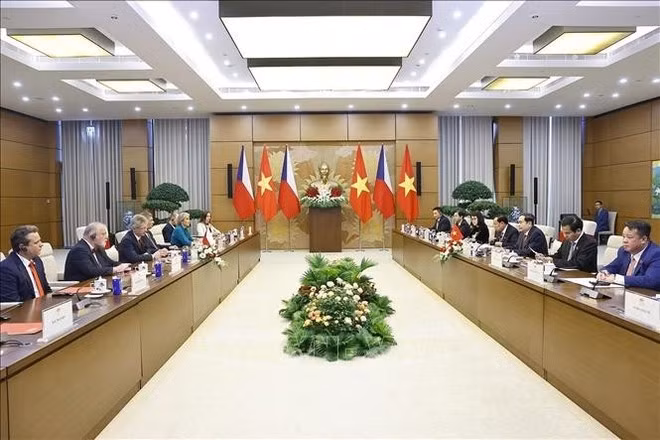 Panorama de l'entretien. Photo : VNA.