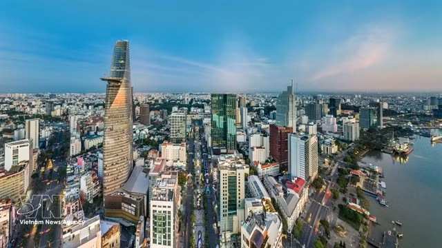 Vue de la ligne d'horizon de Hô Chi Minh-Ville. Photo : VNA.