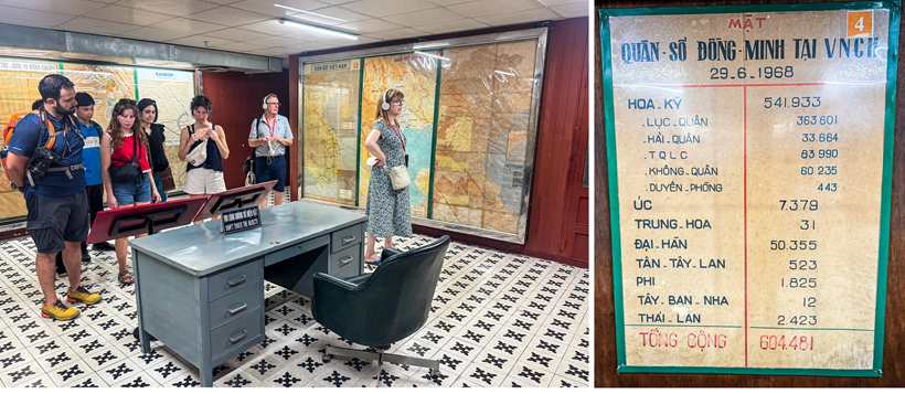 Le sous-sol, où sont conservés des documents secrets du régime de la République du Vietnam, suscite un grand intérêt chez les visiteurs.