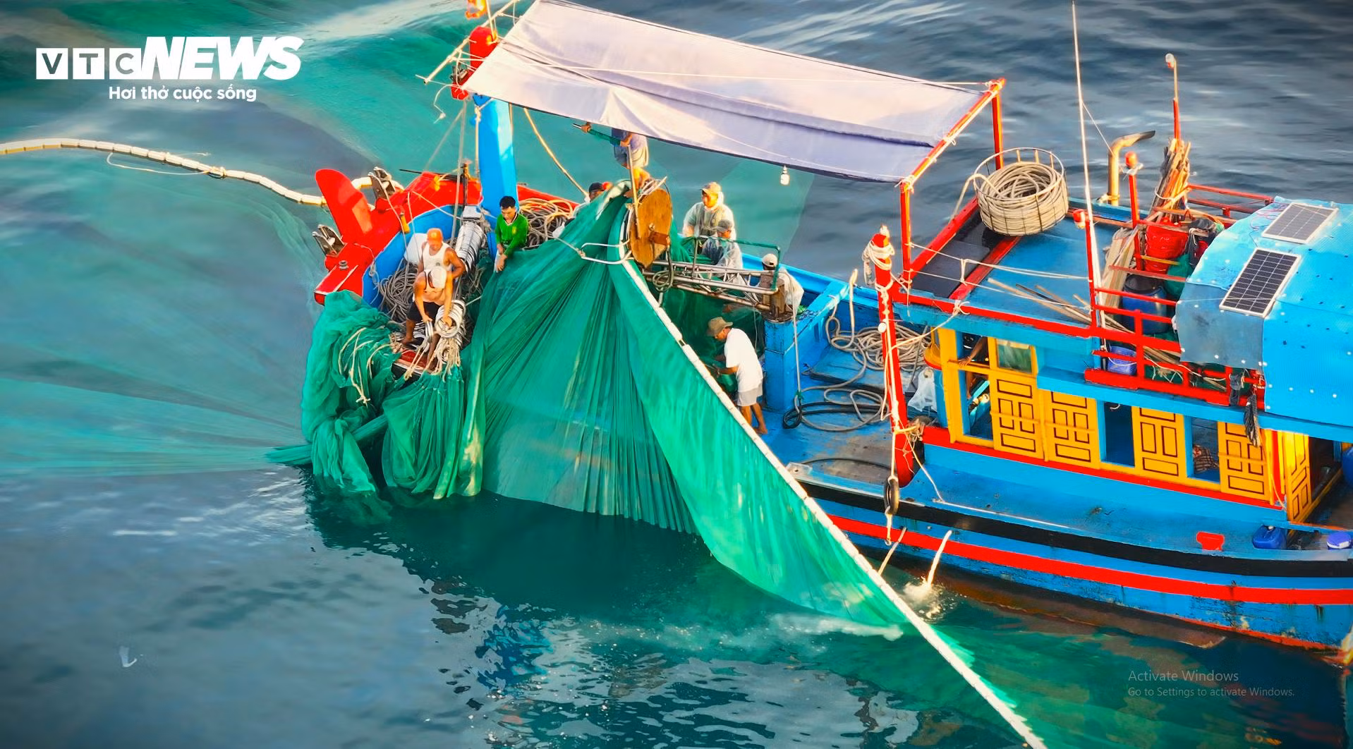 D'avril à août, les anchois se concentrent dans cette zone, apportant de meilleurs revenus aux pêcheurs. Photo : VTC News.