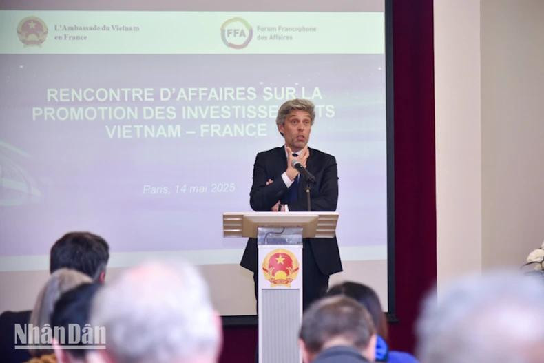 Vincent Menuet partage sur ses activités commerciales couronnées de succès au Vietnam. Photo : NDEL