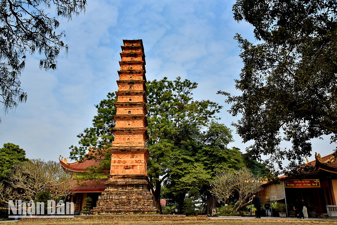Quelques décorations de la tour Binh Son. Photo : Phan Anh/NDEL. Quelques décorations de la tour Binh Son. Photo : Phan Anh/NDEL.