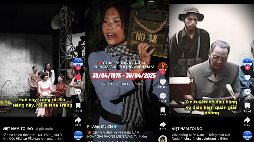 Les clips « hommage aux ancêtres » soigneusement réalisés, les écrits sous forme de « mémoires créatives » en reels, podcasts, ou vidéos courtes ont transformé une histoire qui semblait monotone en un récit vivant, accessible et émouvant. Photo : tiktok