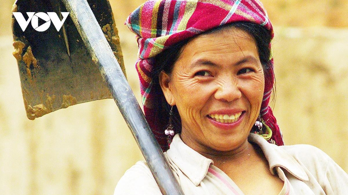 Les habitants descendent dans les champs dans une atmosphère joyeuse, pleins d’espoir pour une récolte abondante et prospère. Photo : VOV.