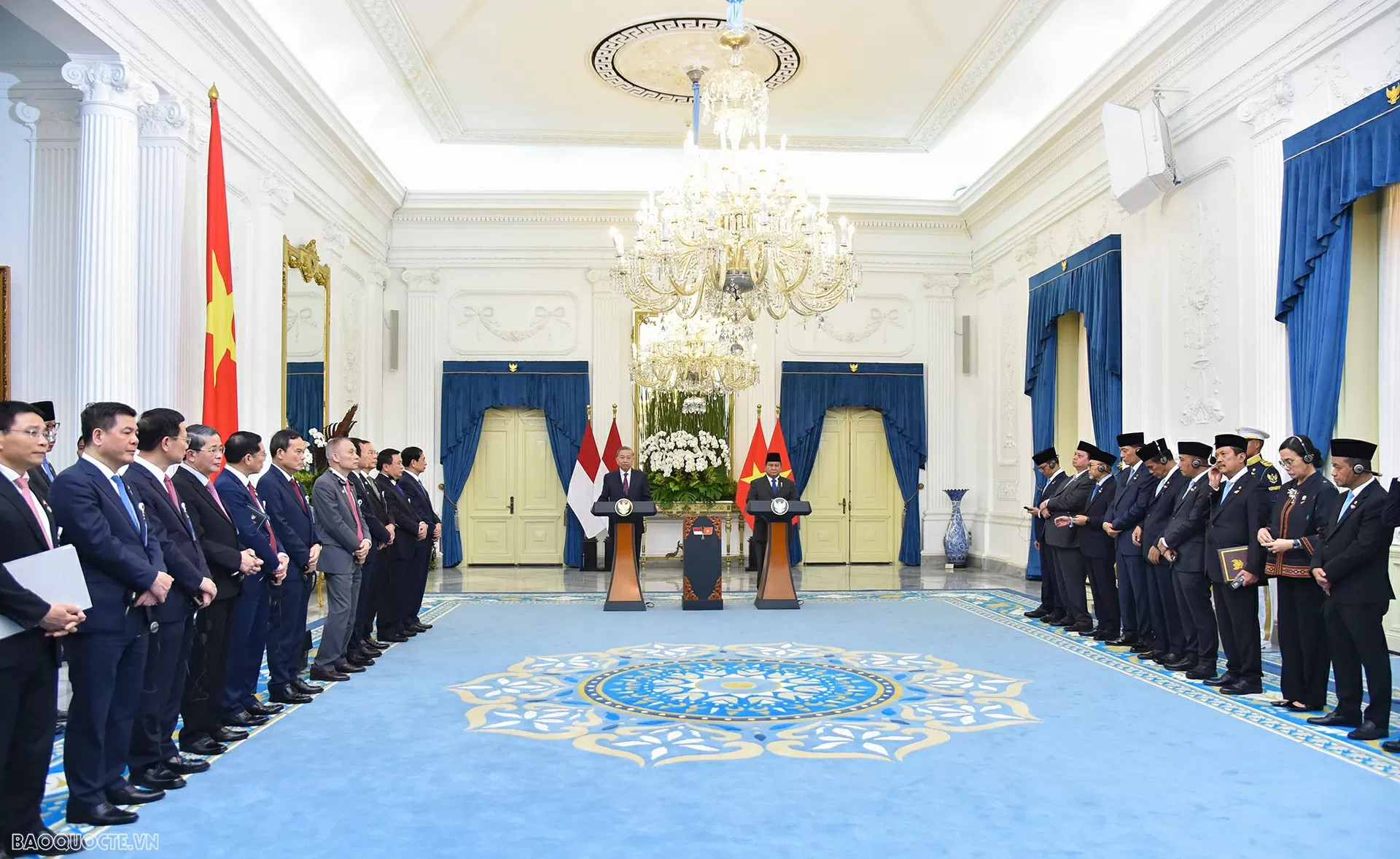 Lors de la Déclaration commune sur le relèvement des relations Vietnam-Indonésie au niveau de Partenariat stratégique global (le 10 mars), le Secrétaire général Tô Lâm et le Président indonésien Prabowo Subianto ont convenu d'étendre la coopération à de nouveaux domaines pour un avenir durable tels que l'économie verte. Photo : Tuan Anh.