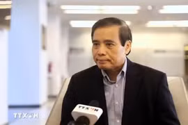 Vu Minh Khuong, de l’École de politique publique Lee Kuan Yew, répond à une interview de l'Agence vietnamienne d'information. Photo: VNA