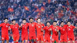 L'équipe masculine de football du Vietnam a été officiellement qualifié pour la phase finale de la Coupe d’Asie 2027. Photo : VFF. 