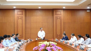 Lors de la réunion. Photo : Dang Khoa