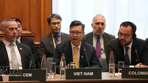 L’ambassadeur du Vietnam en France, Trinh Duc Hai, s'exprime à la réunion ministérielle de l’Agence internationale de l’énergie (AIE) 2026. Photo: VNA 