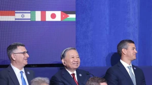 Le secrétaire général To Lam à la réunion inaugurale du Conseil de paix pour Gaza à Washington, D.C. Photo : VNA. 