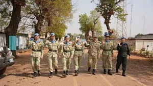 Des casques bleus vietnamiens en Afrique centrale.