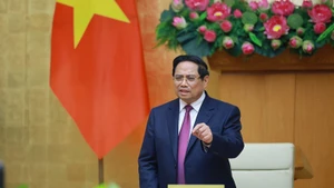 Le Premier ministre Pham Minh Chinh prend la parole. Photo : VNA. 