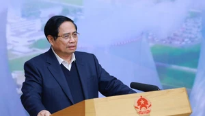 Le Premier ministre Pham Minh Chinh lors de la réunion. Photo: VNA 