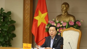 Le vice-Premier ministre Trân Hông Hà s’exprime lors de la réunion. Photo : VNA. 