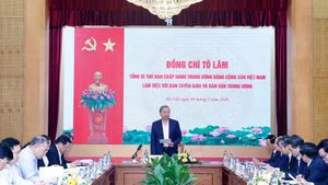 Le secrétaire général du Parti communiste du Vietnam, To Lam, s'exprime. Photo : VNA. 