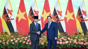 Le Premier ministre Pham Minh Chinh et le Sultan du Brunei Darussalam, Haji Hassanal Bolkiah