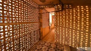 Lumière dorée sur les marches usées : l'escalier des immeubles collectifs d'Hanoi nous raconte le temps qui passe