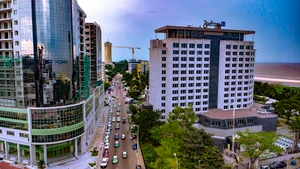Vue d'en haut de la capitale de la République du Congo, Brazzaville.