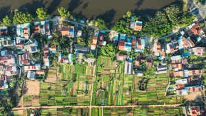 Le village maraîcher de Tra Que vu d’en haut. Photo : VnExpress.