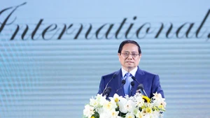 Le Premier ministre Pham Minh Chinh s'exprime lors de la cérémonie. Photo : VGP.