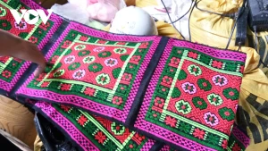 Le tissage du brocart des Tày à Cao Bang. Photo : VOV.