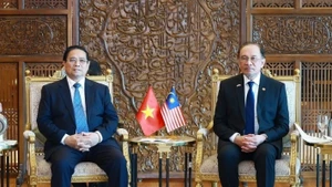 Le Premier ministre vietnamien (à gauche) et son homologue malaysien. Photo : VNA.