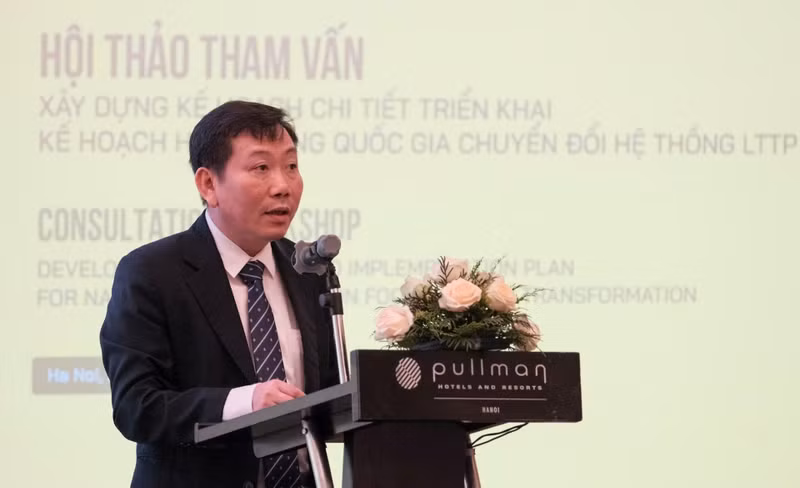 Nguyen Do Anh Tuan, directeur du département de la coopération internationale, ouvre l’atelier. Photo : ministère de l’Agriculture et de l’Environnement
