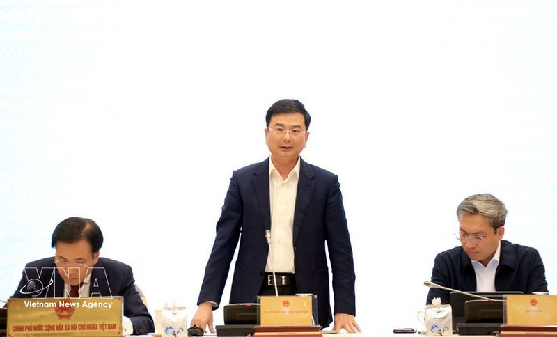 Le vice-gouverneur de la Banque d’État du Vietnam (BEV), Pham Thanh Ha, s'exprime. Photo : VNA 