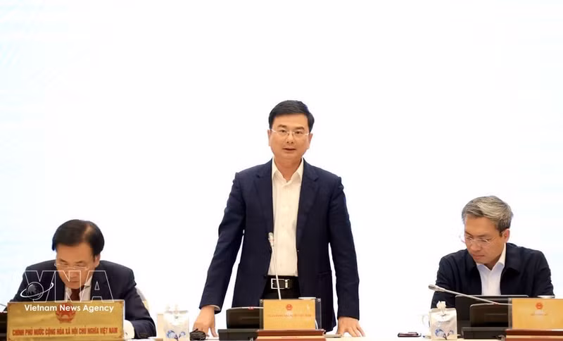 Le vice-gouverneur de la Banque d’État du Vietnam (BEV), Pham Thanh Ha, s'exprime. Photo : VNA 